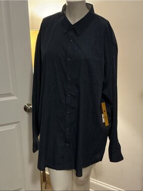 Lee Men's Casual Button-Down Shirt in Dark Navy